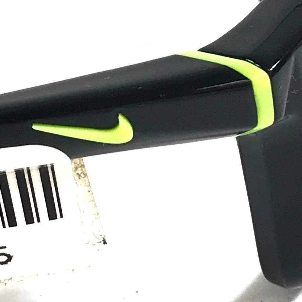 Nike Eyeglasses Frames 7083 UF 001 Black Gray Rectangle Full Rim 56-13-140